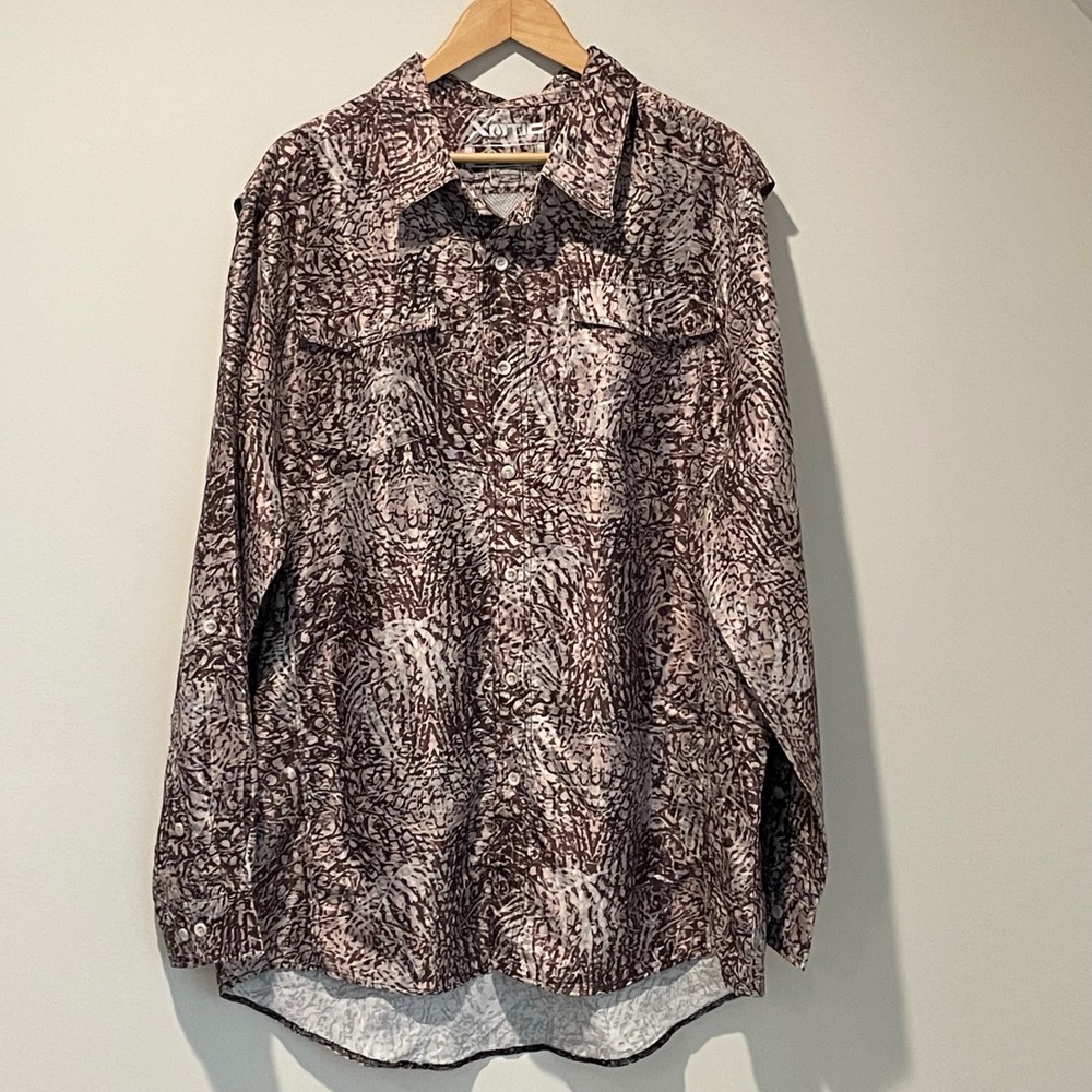 Xotic Mens 3XL Camo Fishing‎ Shirt Long Sleeve Button Up Outdoor